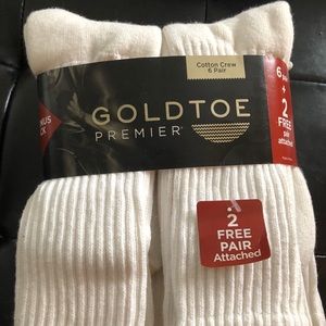 Goldtoe Premier Crew Socks - 8 Pairs